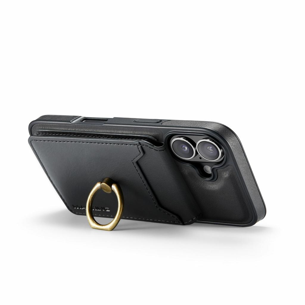 Серия MAGKING K1 Для iPhone 17 Магнитный чехол PC+TPU+PU Чехол для телефона с держателем для карт