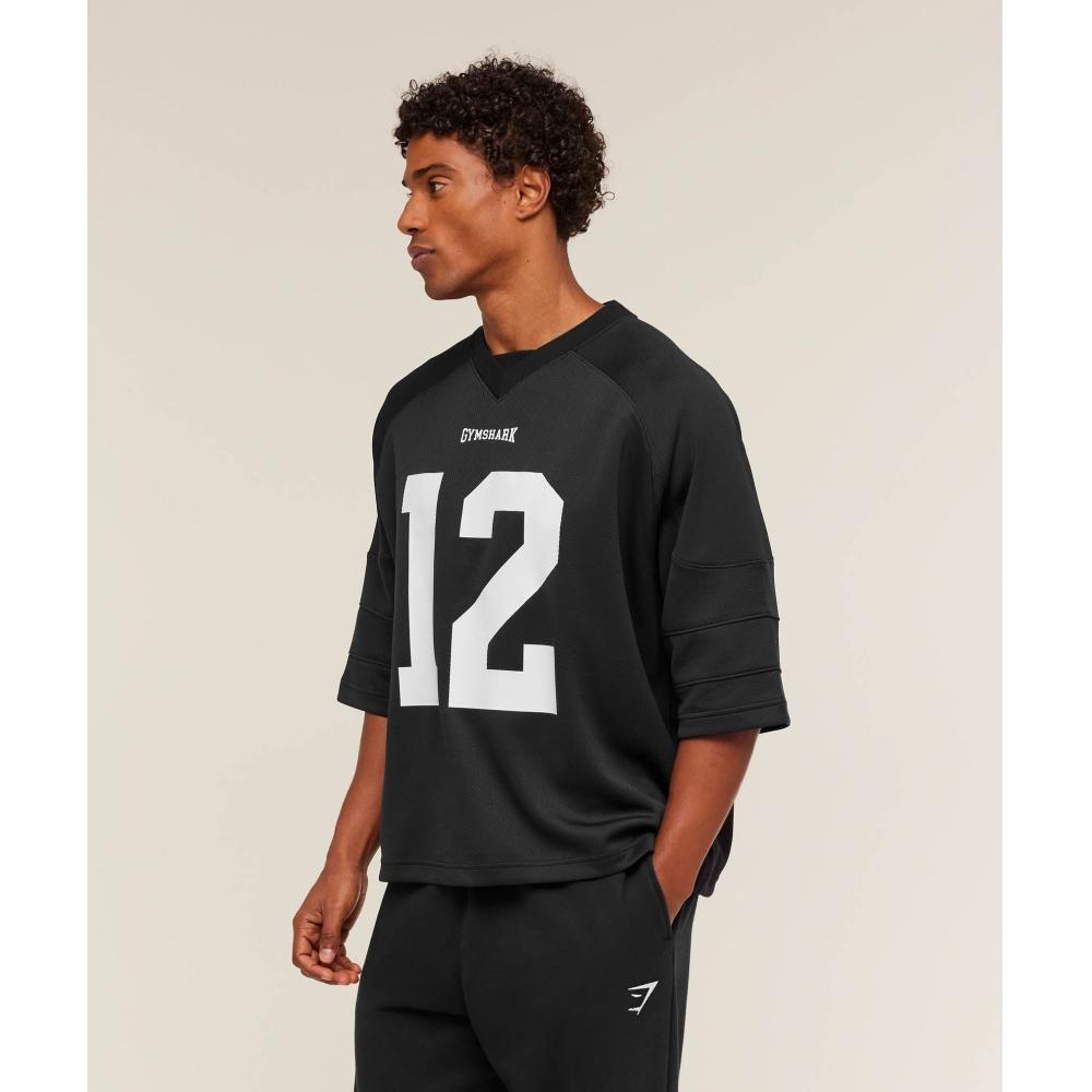 Gymshark American Football Jersey Black A4b2d Bb2j