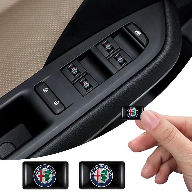 10Pcs 3D Car Styling Steering Wheel Sticker Accessories For Alfa Romeo 159 156 147 Mito Giulia Giulietta Tonale rdx855