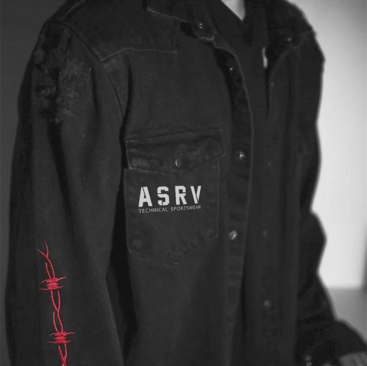 Джинсовая куртка с принтом «Череп» в европейском и американском стиле — мужское пальто с длинными рукавами и лацканами, большой размер, универсальное решение для весны и осени.