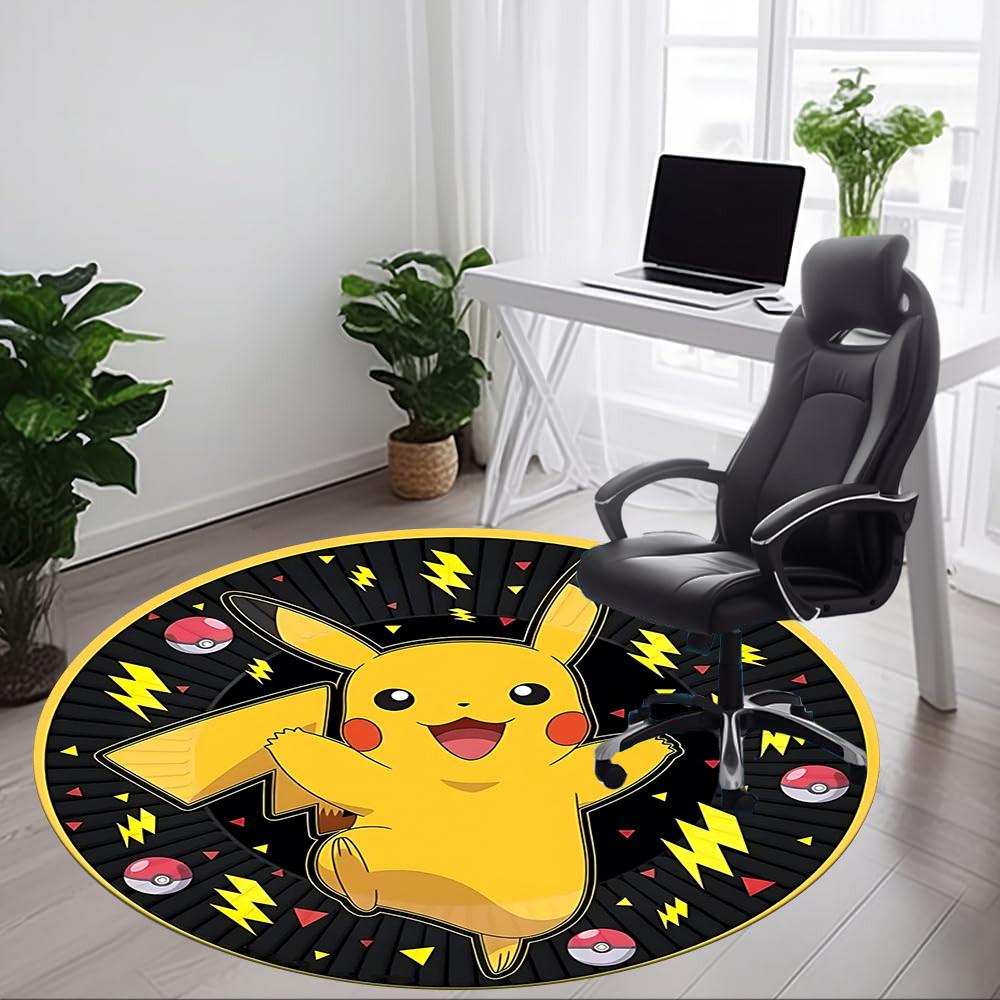 1pc , PokémonChair Carpet for Office, Non-slip, Soft and Durable Office Rug for Interior Decoration, Perfect for Office yy250925097