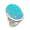 Blue Triplet Opal Gemstone Handmade 925 Sterling Silver Ring Size 9.5 A7t76
