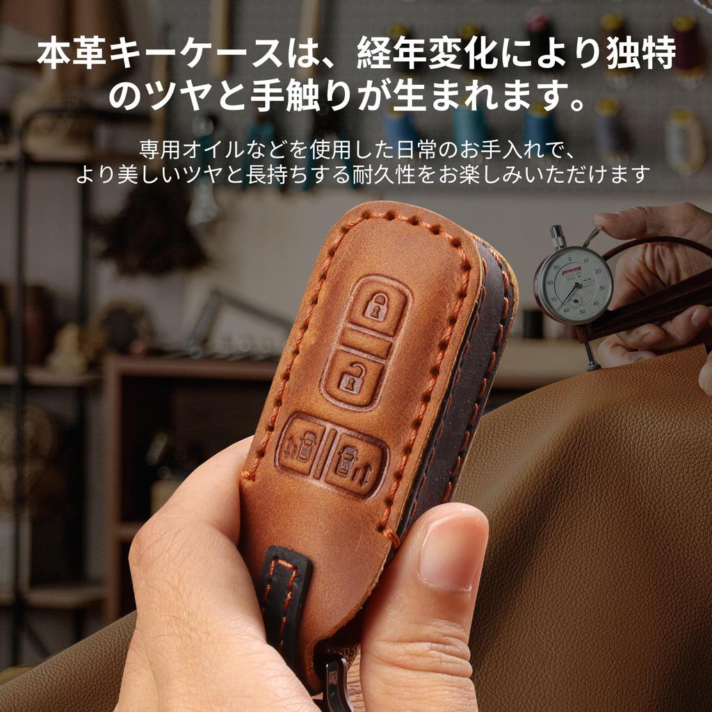 PIMOHI N-Box Key Case, Genuine Leather, N Series, JF1, JF2, JF3, JF4, Smart Key