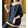 Женский осенне-зимний новый модный элегантный пуловер с капюшоном и длинными рукавами, повседневный универсальный топ в западном стиле для поездок на работу