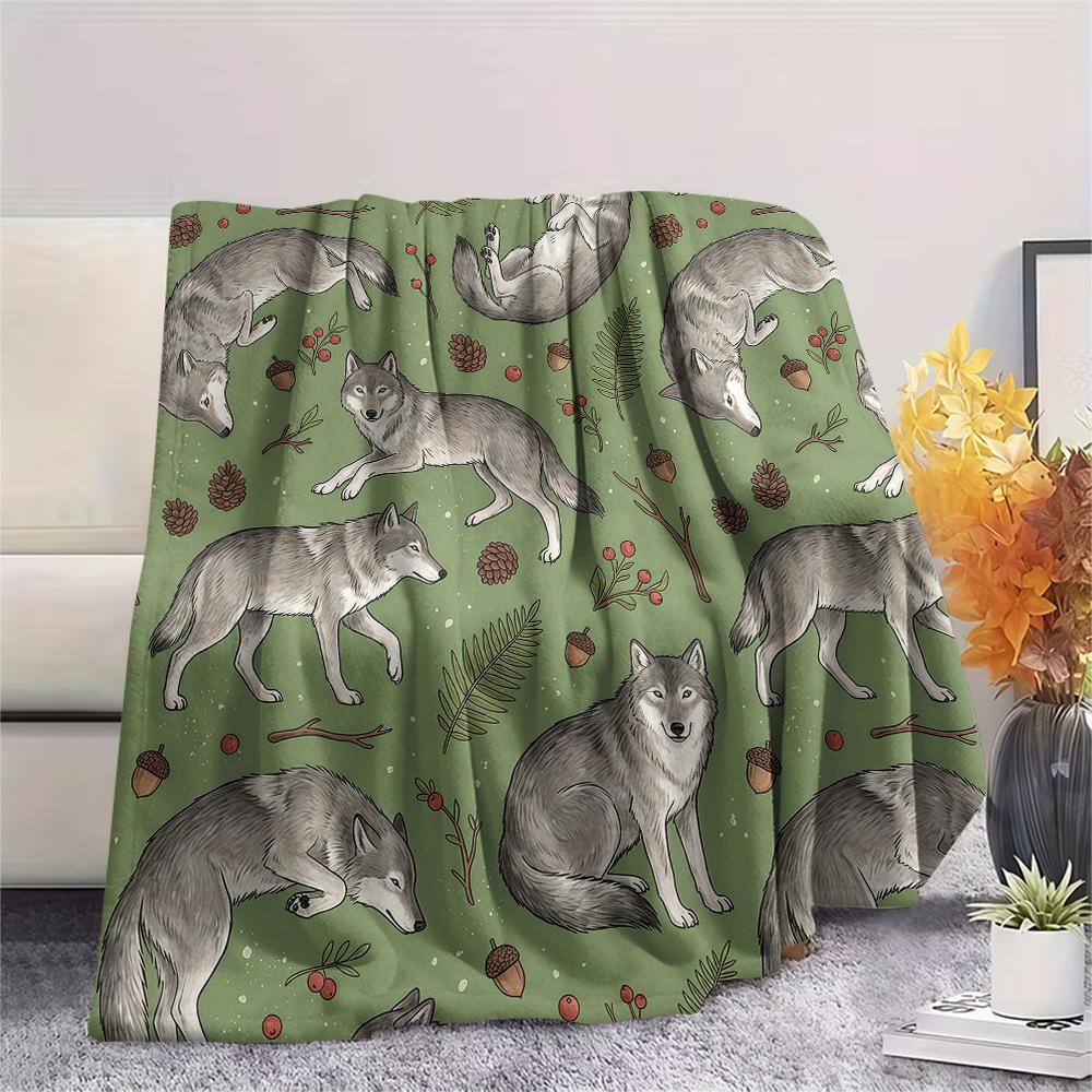 Retro animals hedgehog turtle Print Flannel Blanket High quality Comfortable for All Seasons Home Decor Warmth and Comfort Perfect for Christmas Gifts