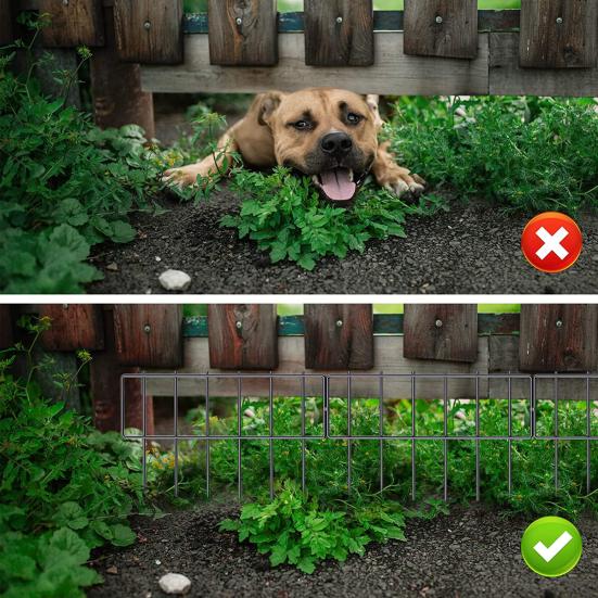 6 шт. садовый забор, нержавеющая стальная проволока, барьерный забор для животных, легко монтируемые панели, защищающие двор от животных