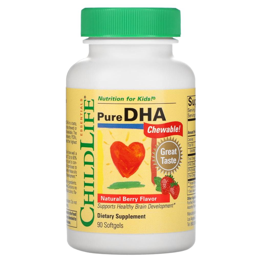 ChildLife Essentials, Чистый ДГК, Натуральный ягодный вкус, 90 мягких капсул