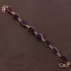 Kashmiri Ruby Natural Gemstone Handmade Copper Jewelry Bracelet 7-8" t3E53