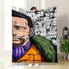 The Main Pattern Combines a Detailed Portrait with Manga Panel Backgrounds. for All Seasons Blanket Lunch Break Throw Gift