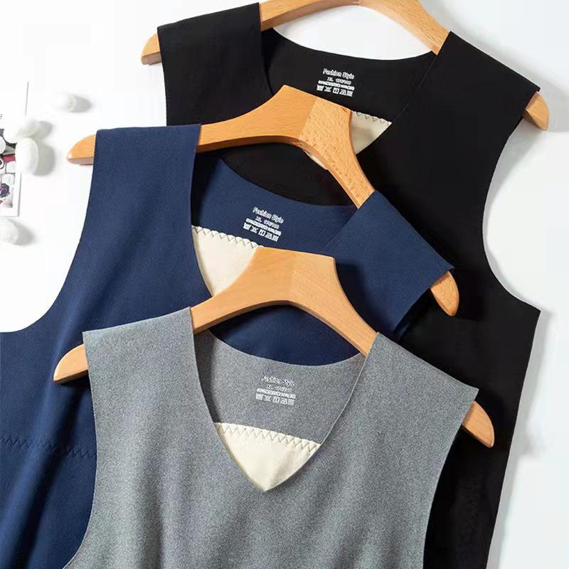 Мужской двухсторонний флисовый жилет без швов с быстрым нагревом - Толстый, теплый базовый слой для осени/зимы