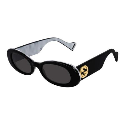 Gucci Солнцезащитные очки Заявление Черные/Серые Унисекс
