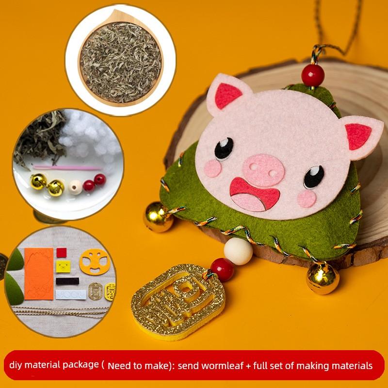 Dragon Boat Festival Sachet Perfume Bag Mosquito Repellent Argy Wormwood Small Pendant Zodiac Dumplings Handmade DIY Pouch Decorations