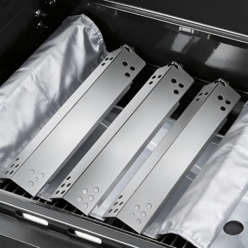 5Pcs Grill Heat Tent Plates Stainless Steel Heat Plate Replacement for DGH474CRP Grill Repair Parts 70-02-412 Heat Tents