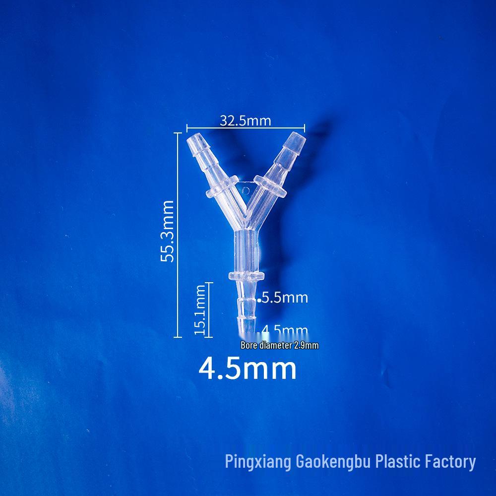 Прозрачный Y-образный пластиковый тройник-адаптер для универсальных водопроводных труб