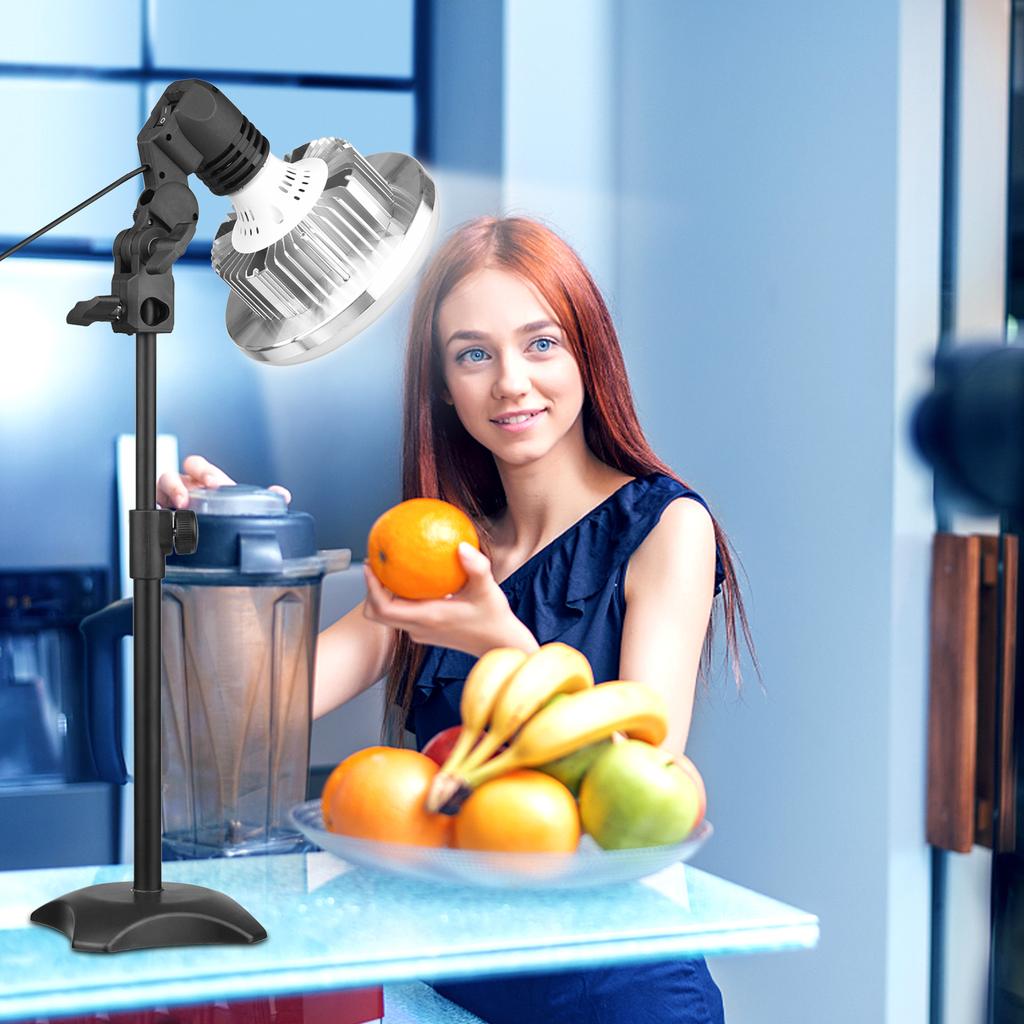 Tabletop Photography LED Lighting Kit with 150W Light Bulb Dimmable 3200K-5500K + E27 Lamp Socket +