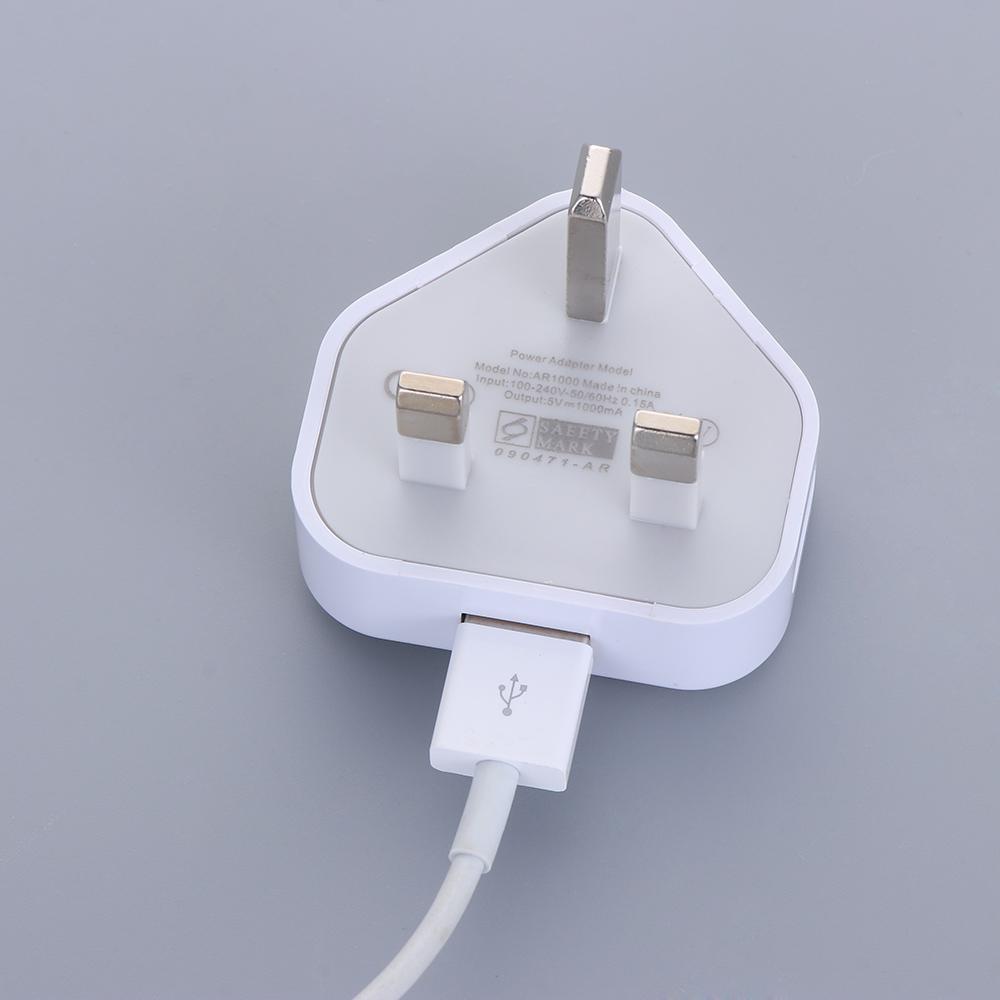 3-контактный адаптер питания Travel 5V 1A, британская вилка, USB-зарядное устройство, настенное зарядное устройство
