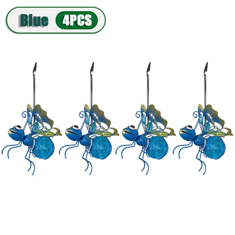 5 шт. подвесной металлический светильник в виде божьей коровки на солнечных батареях, садовый декор, скульптура леди с упругими пружинами, летние уличные художественные украшения