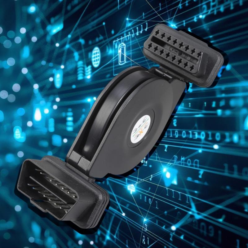 Adjustable Length OBD2 Extension Cable 16Pin Male To Female Flat Ribbon Connectors For Car Diagnostic Scanner GPSs Trackers