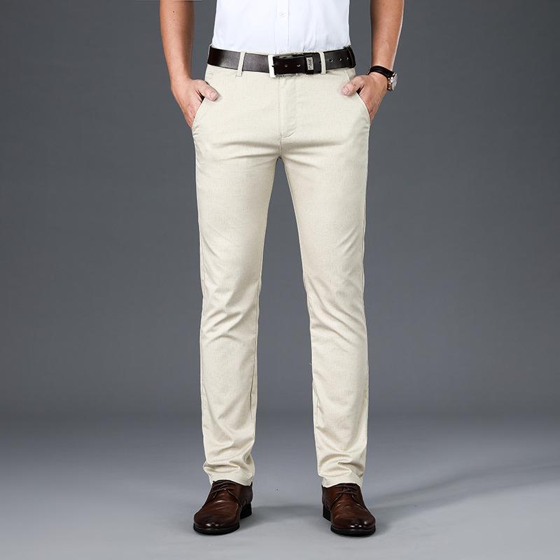 Мужские повседневные прямые брюки с высокой талией и драпировкой — удобные и стильные для зрелых людей