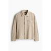 H M Textured oversHirt Regular Fit Beige