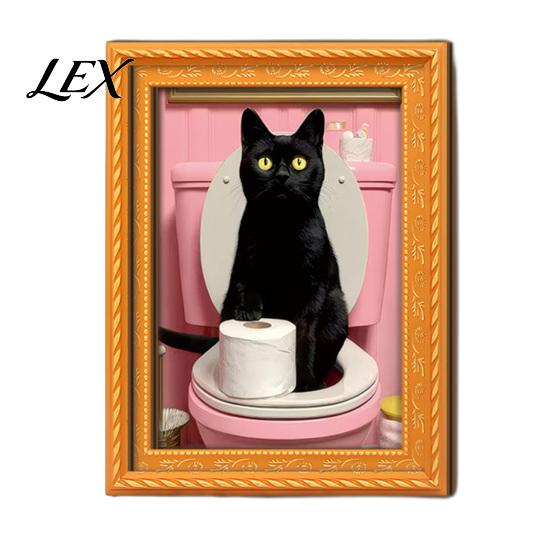 DIY Photo Display for Lockers Funny Wooden Fridge Magnets Frame, Retro Cute Cat Pattern Magnetic Refrigerator Picture Frames Locker Magnet Holder Home