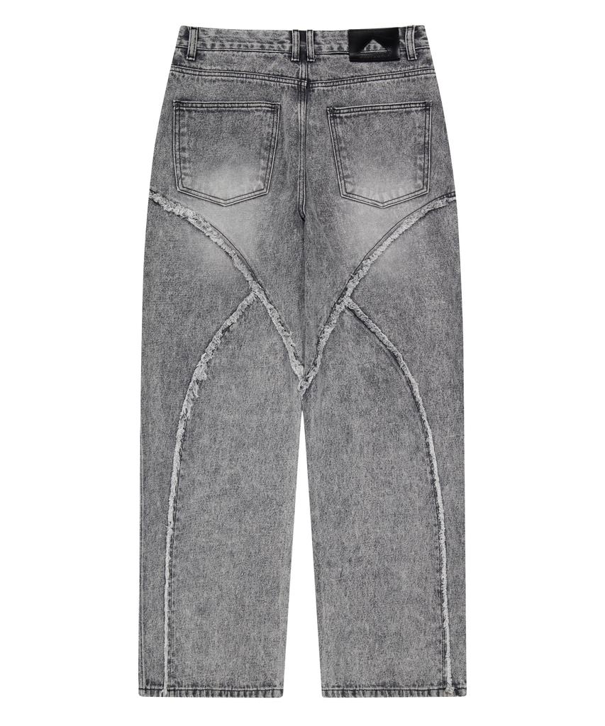 UNGIMMICK Stone Washed Denim Pants (Gray)