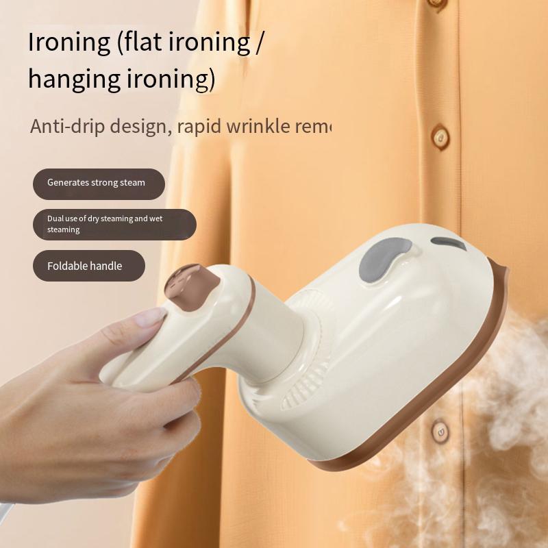 Mini Rotating Electric Travel Iron Dual Steam and Dry Use Portable Water Spray Gentle on Clothes Fast Heating Garment Care Tool
