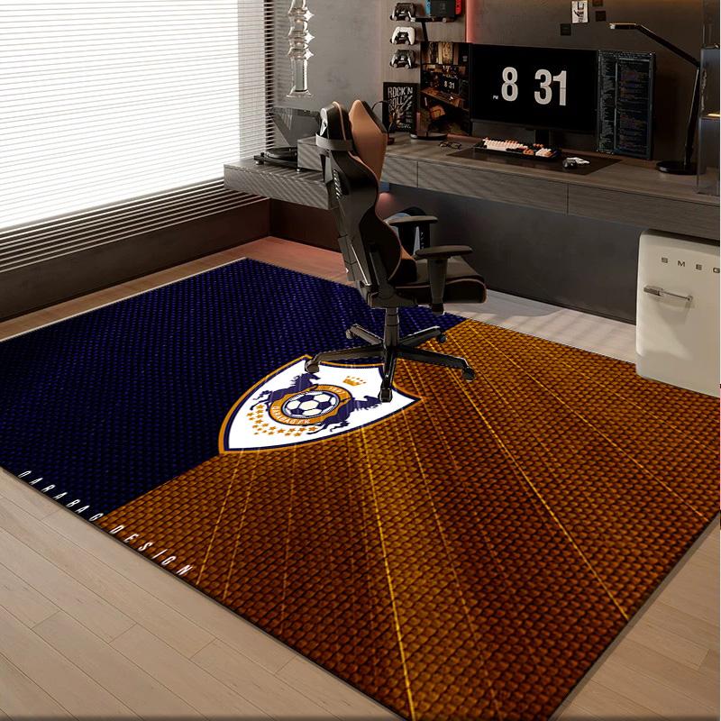 1PC rug Dynamic Qarabag Crest Design Carpet, Chair Rug,Area Rug for Office Bedroom living rooms bedroom, Doormat decor Christmas fan gifts
