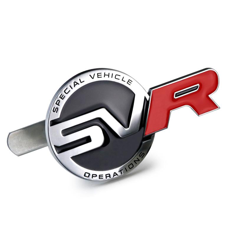 1 шт. 3D металлическая наклейка SV SVR, значок, эмблема, наклейки, Стайлинг автомобиля для Range Rover Evoque Defender Discovery Auto