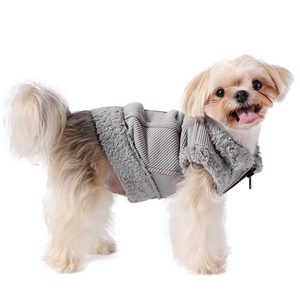 Warm Dog Clothes Winter Pet Jacket Soft Fleece Lined Coat Small Medium Dogs Cats Sweater Clothes Outdoor Puppy Yorkie Apparel