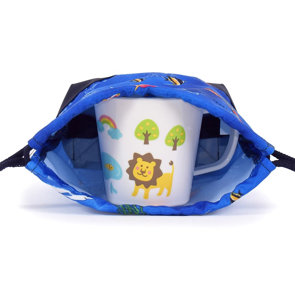 Colorful Candy Style Drawstring Bag Design Lunch and Cup by Blue A Stylish Gift for Boys and Perfect for Kindergarten and School Entrance Product