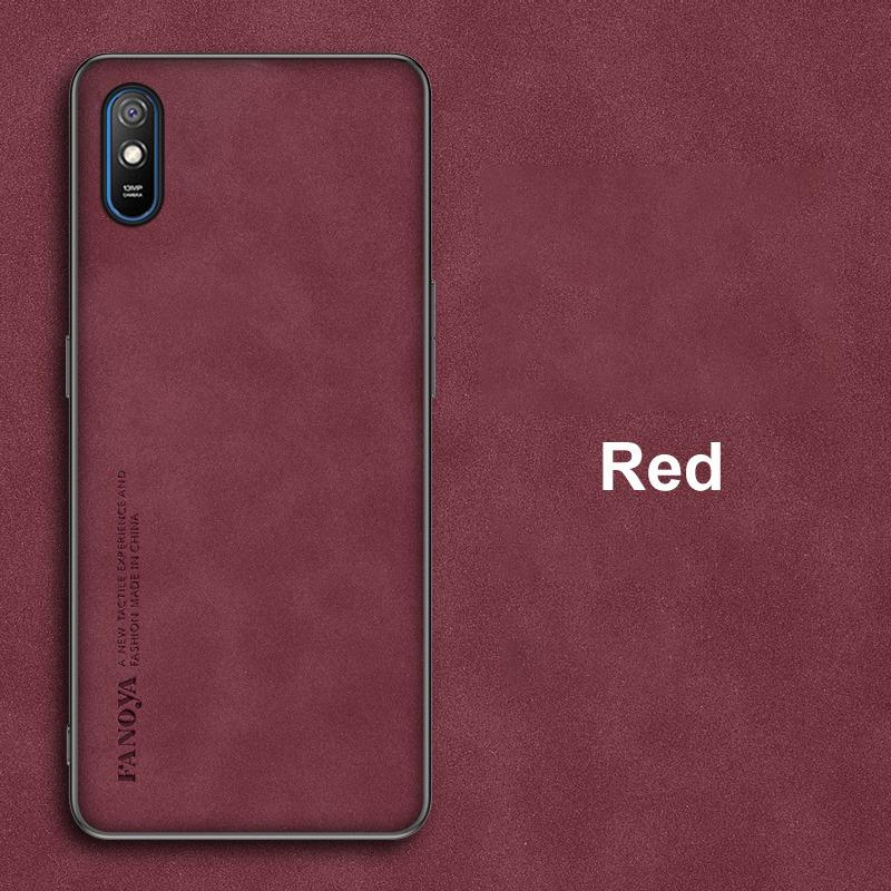 Для чехла Xiaomi Redmi 9A Роскошный чехол для телефона из искусственной кожи для Redmi 9i 9AT Задняя крышка Силиконовый противоударный Полная защита Coque