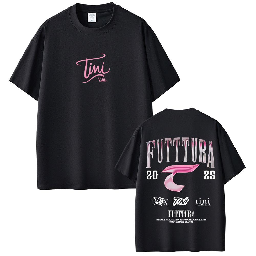 TINI Futttura 2025 Tour Tshirts Men Women Fashion Pop Music T Shirts Mens Casual Cotton Vintage Oversized Short Sleeve Tshirt