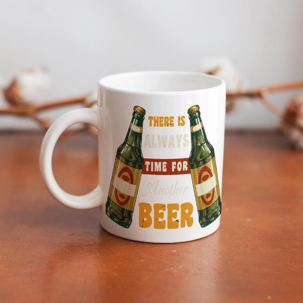 1 шт. кружка для пива 11 унций с двусторонним принтом, легкая керамическая чашка для ежедневного использования, идеальный забавный подарок для друзей, которые любят вечеринки
