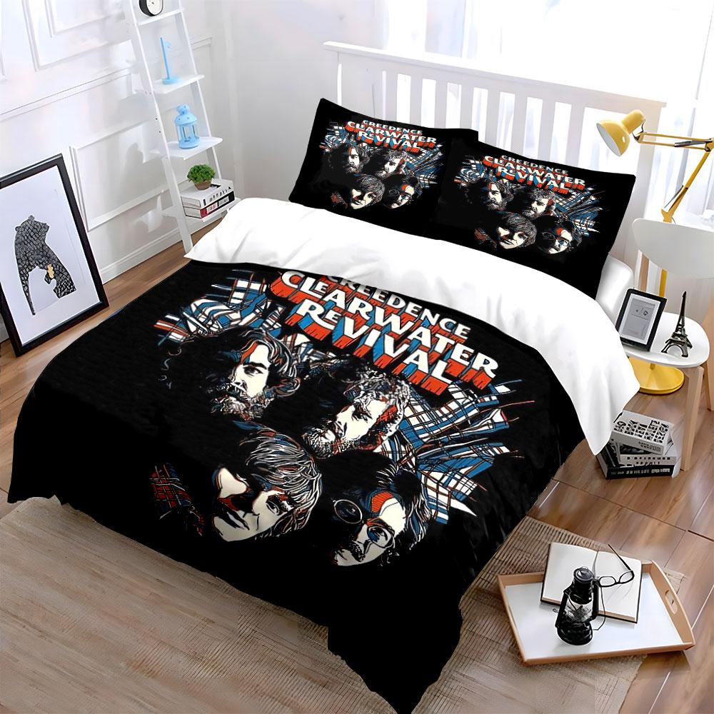 Creedence Clearwater Revival Art Bedding Duvet Cover Set Duvet Cover Pillowcases  (1*Duvet Cover 2*Pillowcases, without duvet insert)