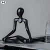 1/4PCS Nordic Light Luxury Style Abstract Figure Home Decoration Ornaments  Sitting Posture Statue Crafts Desktop Decor Artworks