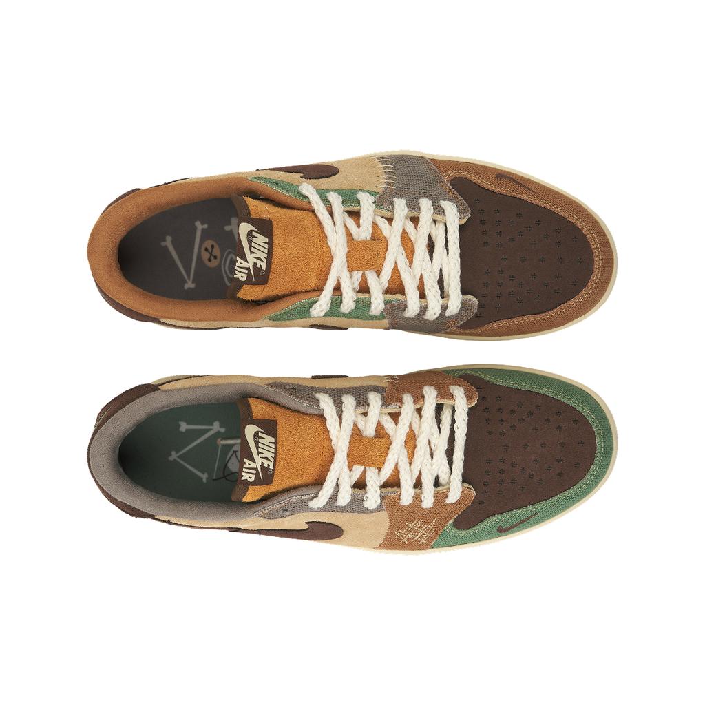 Кроссовки унисекс Zion Williamson x Air Jordan 1 Retro Low OG Voodoo Коричневый льняной муслин DZ7292-200