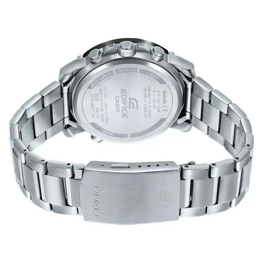 Часы серебристые с подключением по Bluetooth мужские, Silver Bluetooth Connect Men's Watch,  Casio