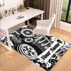 1PC Custom Name Automotive Parts Illustration Theme Floor Mat Ideal for Living Room, Game Rooms, Office, Bedroom,Floor Mat Playful Design