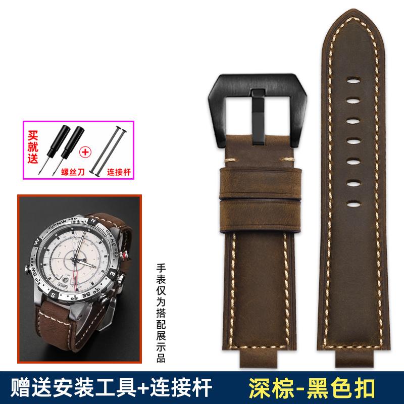 Натуральная кожа Ремешок для часов 24*16 мм Для timex Tide Серии T2n739 T2n720 T2n721 T45601 T2p141 Ремешок Аксессуары для мужских часов