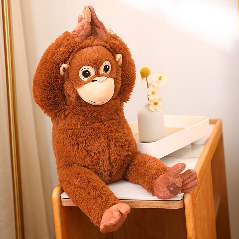 66cm Cartoon Gorilla Plush Toy Chimpanzees Monkey Soft Stuffed Zoo Animal Doll Backpack Car Bag Room Decor Kids Gift