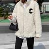 Cardigan Sweater Outdoor Sports Double-sided Velvet Stand-up Collar Jacket Trendy Brand Fleece Clothes Women's Autumn and Winter Windproof Warm Fleece
