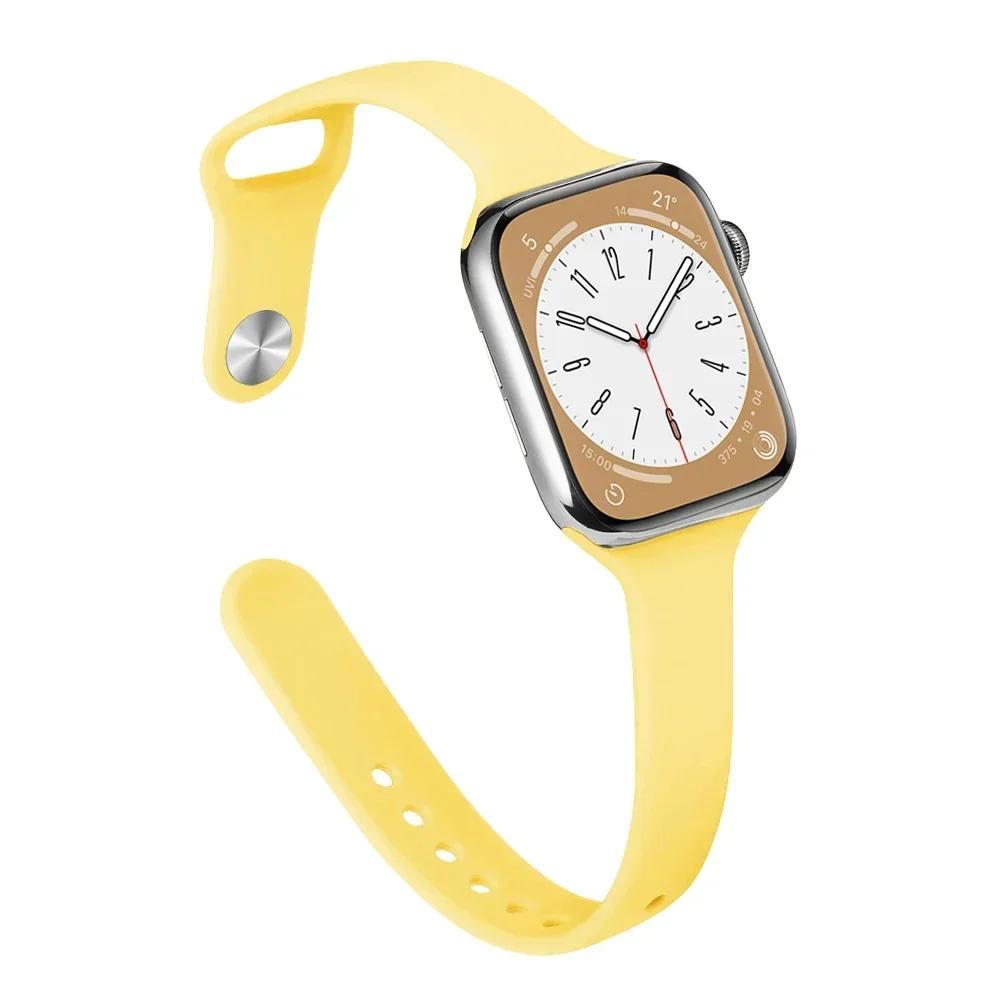 Силиконовый спортивный ремешок для смарт-часов Apple Watch - Тонкий, дышащий дизайн