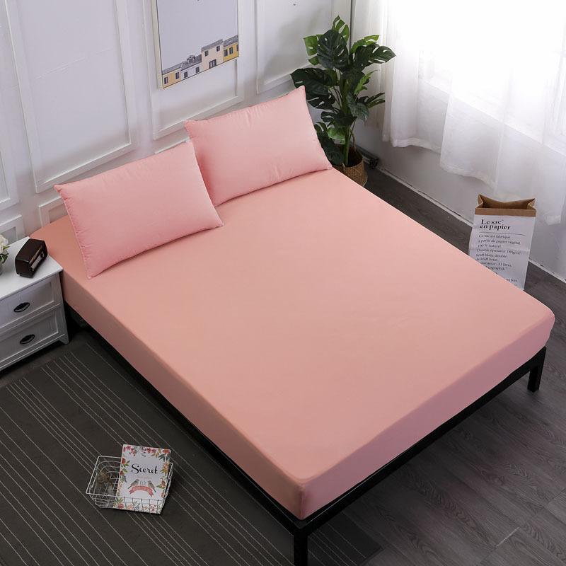 Однотонная хлопковая простыня на наматраснике, многоразмерный чехол для защиты от пыли, клещей и бактерий, постельное белье, без наволочек