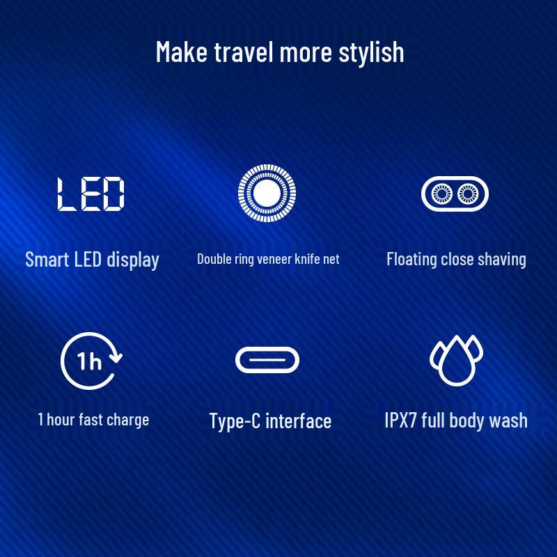 Flyco Умная портативная роторная электрическая бритва с двумя головками