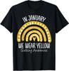 Stalking Awareness in January We Wear Yellow Ribbon Unisex T-Shirt