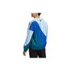 adidas Мужская куртка Neo Small Logo Color Block с полосатым принтом на молнии, синяя HC9661