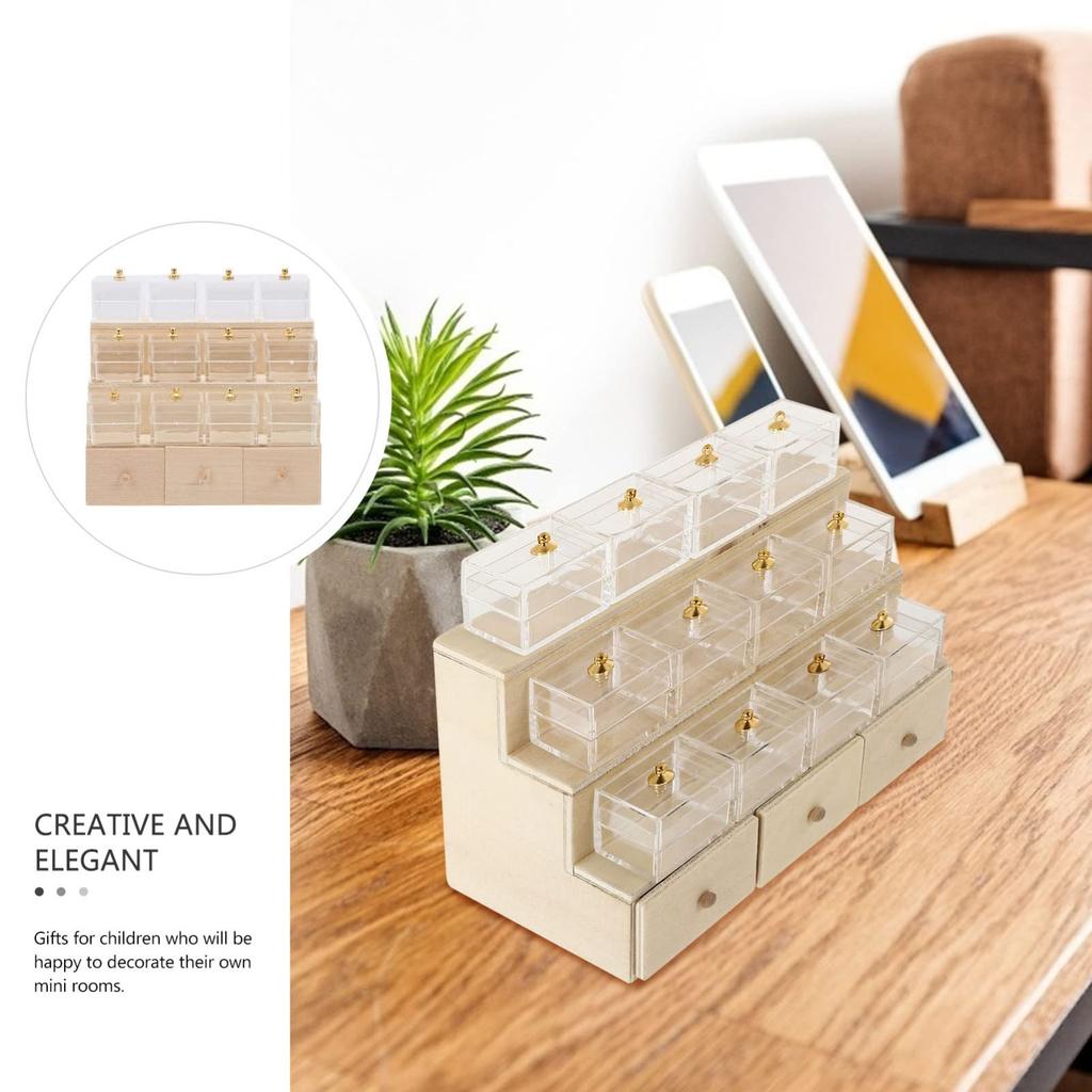 YARNOW 1 комплект миниатюрных деревянных стеллажей для хранения вещей, мини-кукольный домик, банка для хранения конфет, украшения, аксессуары для кукольного домика, миниатюрная мебель, детская игрушка, подарок