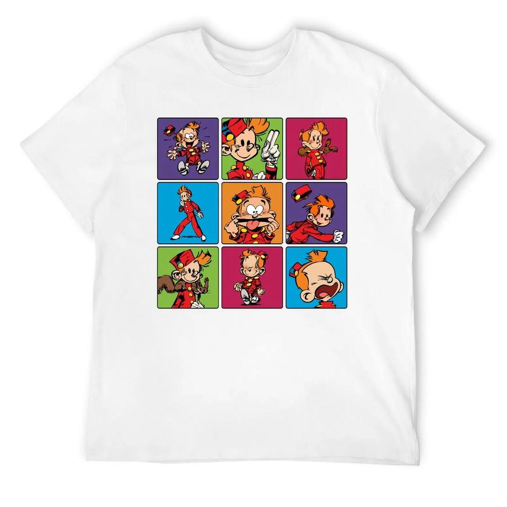 Футболка Spirou Squares Classic на продажу Харадзюку Спортивный топ Футболка Уникальный Дом Смешной Размер США