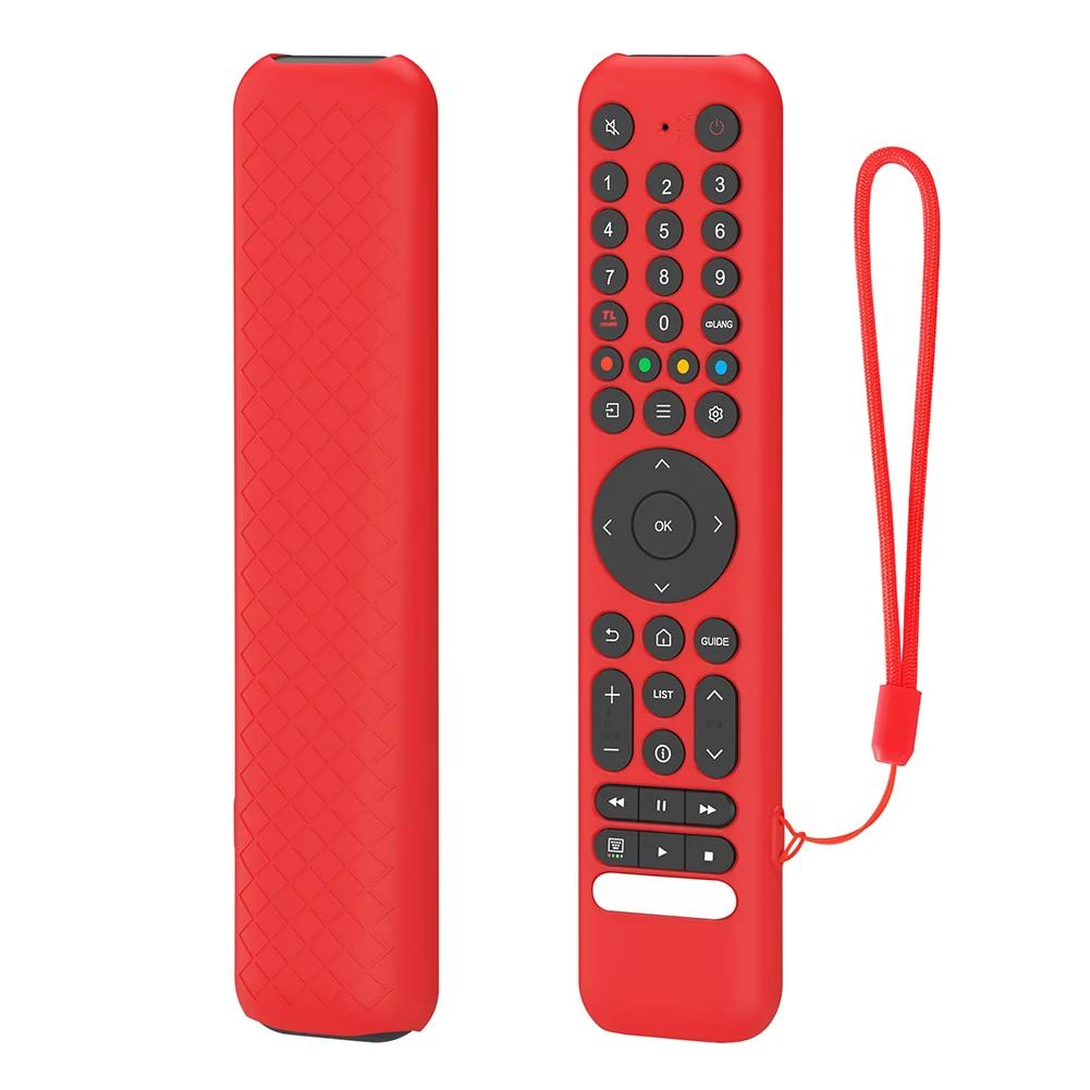 Silicone Remote Case for TCL RC716/RC833 GUB1 Protective Controller Sleeve Skin Anti-Slip TV Remote Control Case with Lanyard